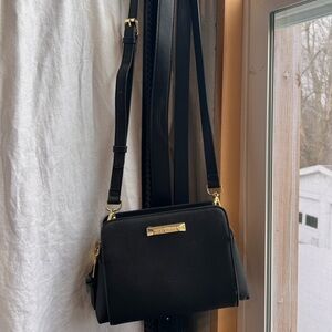 Steve Madden Black Crossbody with Gold Accents
